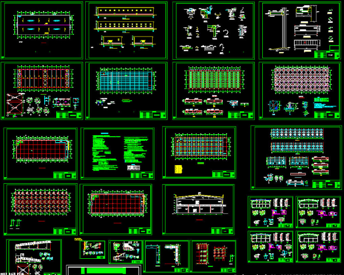 邓州二层全钢结构超市图纸